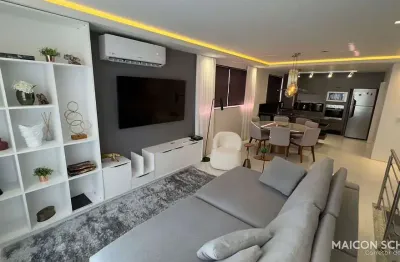 Apartamento cobertura duplex decorada com 3 dormitórios sendo duas suítes nos ingleses- florianópolis/sc