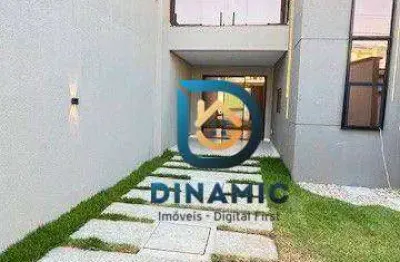 Casa com fachada diferenciada e moderna 3 suítes - 4 banheiros, ampla sala de jantar e estar, cozinha ampla, , 116 m² por r$  - encantada - eusébio/ce