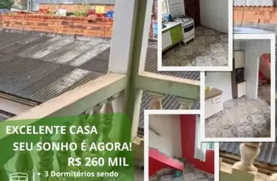 Casa para venda em suzano, recanto são josé, 3 dormitórios, 1 banheiro