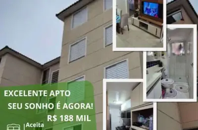 Apartamento para venda em mogi das cruzes, jundiapeba, 2 dormitórios, 1 banheiro, 1 vaga