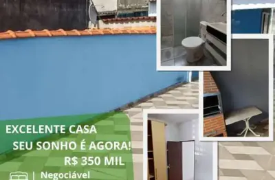Casa para venda em suzano, taba marajoara, 2 dormitórios, 1 banheiro, 1 vaga