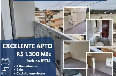 Apartamento para locação em suzano, jardim leblon, 3 dormitórios, 1 banheiro, 1 vaga