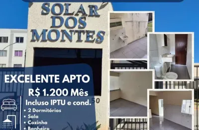 Apartamento para locação em suzano, chácara estância paulista, 2 dormitórios, 1 banheiro, 2 vagas
