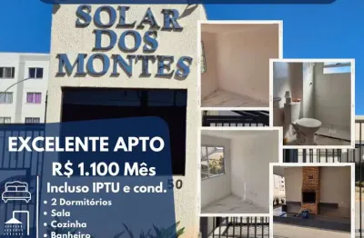 Apartamento para locação em suzano, chácara estância paulista, 2 dormitórios, 1 banheiro, 1 vaga