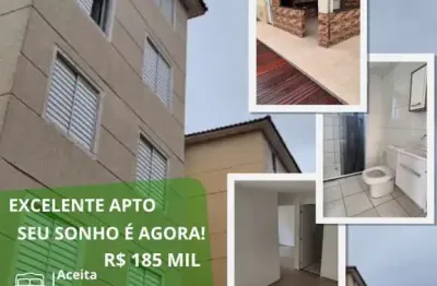 Apartamento para venda em mogi das cruzes, jundiapeba, 2 dormitórios, 1 banheiro, 1 vaga