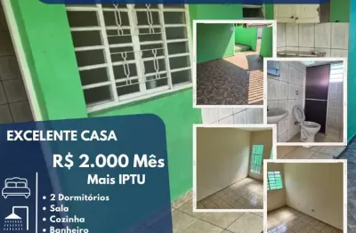 Casa para locação em suzano, jardim carlos cooper, 2 dormitórios, 1 banheiro, 1 vaga