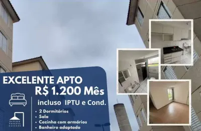 Apartamento para locação em mogi das cruzes, jundiapeba, 2 dormitórios, 1 banheiro, 1 vaga