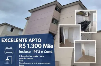Apartamento para locação em mogi das cruzes, jundiapeba, 2 dormitórios, 1 banheiro, 1 vaga
