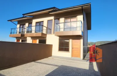 Casa geminada nova financiável  79m² à venda – centro, paulo lopes/sc