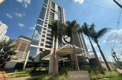 Apartamento com 3 quartos  à venda, 155 m² - gleba palhano - londrina/pr