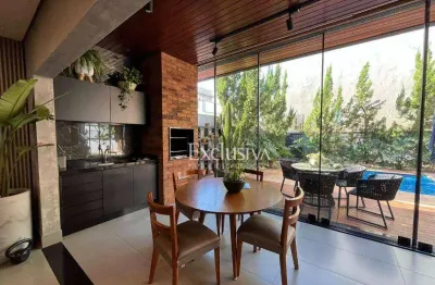 Sobrado com 4 suítes para alugar, 274 m² - condomínio royal forest, gleba esperança - londrina/pr