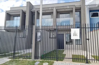 Sobrado novo no pinheirinho com 2 quartos, sacada e área gourmet