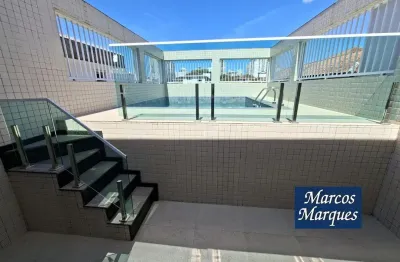 Casa com piscina e espaço gourmet no boqueirão em santos com 3 suítes