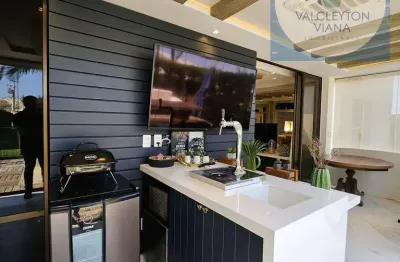 Apartamento à venda no parque das fontes, aquiraz, 125m², 3 suítes