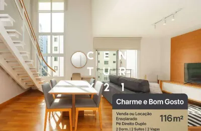 Apartamento duplex com 2 dormitórios, 111 m² - venda por r$ 2.150.000,00 ou aluguel por r$ 15.772,60/mês - pinheiros - são paulo/sp