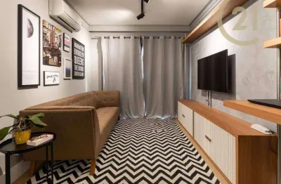 Apartamento com 1 dormitório à venda, 45 m² por r$ 890.000,00 - itaim bibi - são paulo/sp