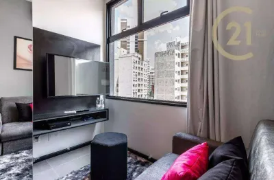 Apartamento studio mobiliado e com serviços, com 1 dormitório à venda, 10 m² por r$ 320.000 - higienópolis - são paulo/sp