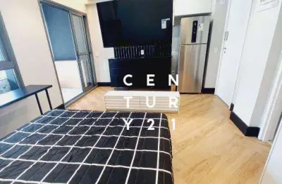 Lindo apartamento de 31m2 com 1 dormitório em pinheiros, semi mobiliado, condomínio completo com piscina, aceita pet.