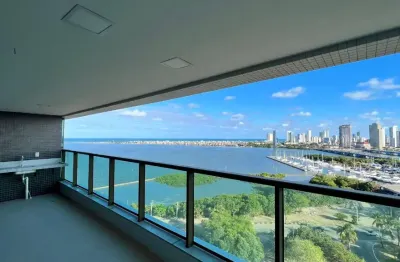 Oportunidade para venda no exclusivo mirante do cais, apartamento com 4 quartos, 227m²,  vista mar, 4 vagas e lazer completo