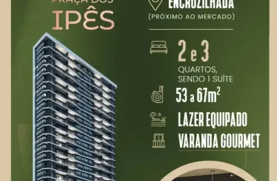 Kks- lançamento da campos gouveia com parcelas fixas - praça dos ipês- 67m²- com 3 quartos, suíte, lazer completo, garagem, ótima localização e muito mais benefícios...