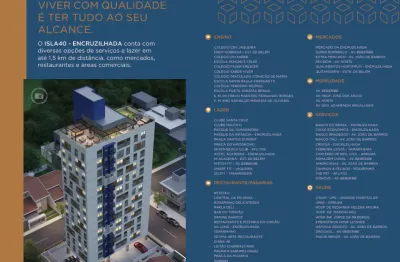 Isla 40 - modernidade e technologia - apartamento 1 quarto - 21m² - bem localizado na encruzilhada ,