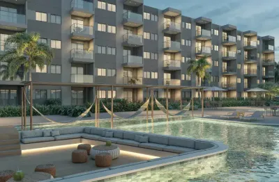 Costa dos coqueiros 2 quartos com 45m² e varanda na praia dos carneiros-ideal para morar ou investir