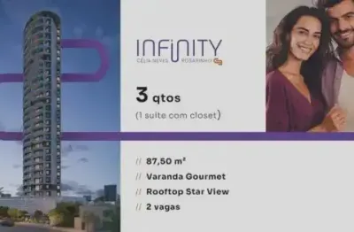 Edf infinity | lançamento no rosarinho | 3 quartos 1 suíte 87m² 2 vagas