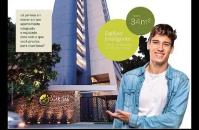 Em-luar das oliveiras apartamento em casa amarela com, 1 quarto, 1 suíte, 34 metros, lazer completo.