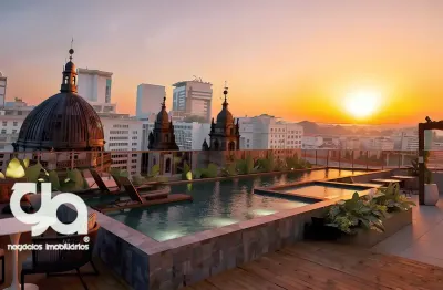 Vendo lindo, moderno, studio de 32m² dentro do centro histórico do rio em prédio com piscina, academia, coworking