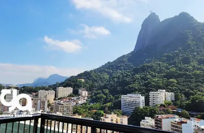 Vendo lindo studio com varanda no humaitá, 32m² com linda vista, infra completa no prédio