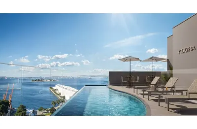 Vendo lindo studio de 33m² com linda vista da praça mauá e infraestrutura completa, piscina no rooftop