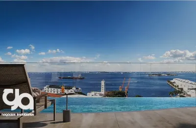 Vendo lindo studio de 33m² com linda vista da praça mauá e infraestrutura completa, piscina no rooftop