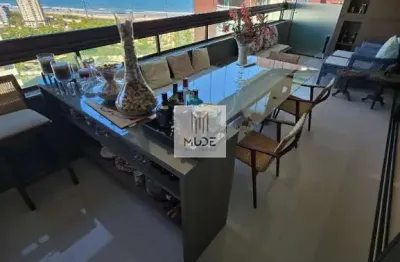 Residenza orizzonte reale - 4 suites, 195m², vista mar - decorado - 5 vagas- pronto para morar - alto padrão à venda em patamares, salvador