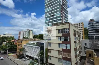 Edifício bahia de todos os santos - 2 quartos sendo 1 suíte - 70m² - vista avenida e camarote carnaval-  frente a praia- à venda na barra