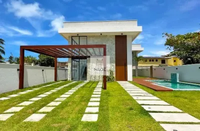 Casa de alto padrão à venda em guarajuba - 7 suítes - porteira fechada- 200m da praia-  pé na areia- condomínio canto do mar privilège