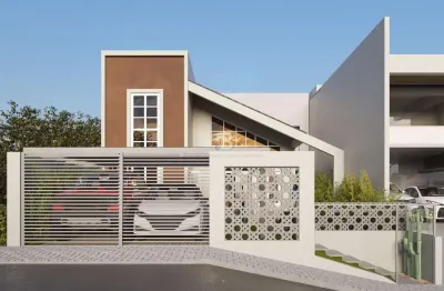 Casa em construção com 3 quartos, piscina e suíte no passo dos fortes em chapecó