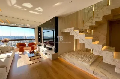 Cobertura de luxo mobiliada com 3 suítes e vista panorâmica no centro de chapecó