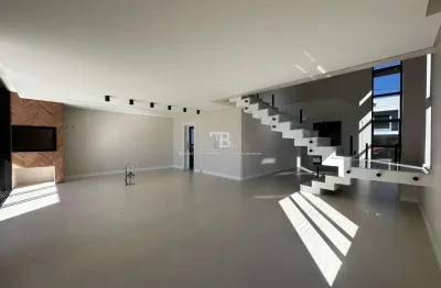 Casa de condomínio nova, 3 suítes, piscina e 4 vagas no santos dumont, chapecó