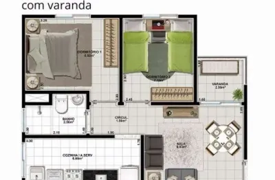 Apartamento com 2 quartos à venda na Rua Santa Luzia, 49, Residencial São Luis, Francisco Morato