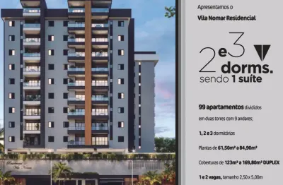 Apartamentos com 02 e 03 dormitórios com vista mar - vila nomar residencial, praia das palmeiras, caraguatatuba/sp