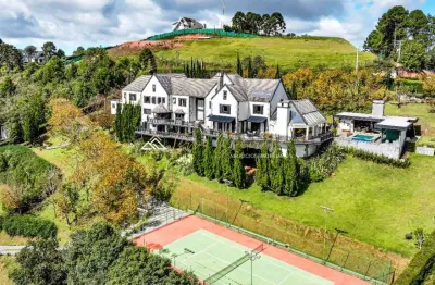 Casa em condomínio fechado com 8 quartos à venda na alameda monte branco, 1000, água santa, campos do jordão por r$ 28.000.000