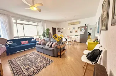 2 quartos sendo 1 suíte +dep revertida 110m² - vista ao mar - gonzaga - santos