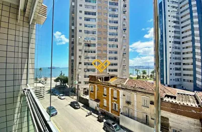 3 quartos , 124m2 ,3 wcs , 1 vaga,varanda,vista lateral ao mar