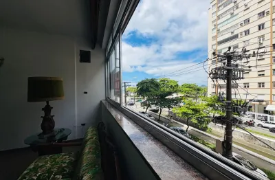 137m² 3 quartos sendo 1 suíte+dep completa 3 wcs,1 vaga, vista ao mar - gonzaga - santos