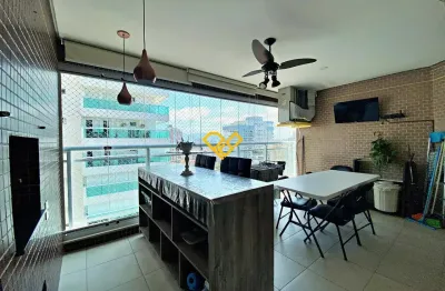 3 quartos sendo 1 suíte ,2 vagas demarcadas,varanda gourmet - pompéia - santos