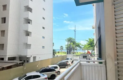 2 quartos vista ao mar ,varanda,1 vaga ,frente a praia - embaré - santos