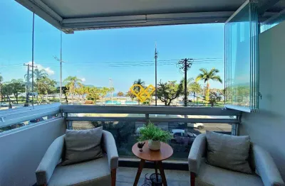 Vista ao mar ,98m² ,2 quartos,3 wcs,1 vaga,varanda - aparecida - santos