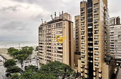 3 quartos + dep completa,2 vagas demarcadas,vista ao mar,varandas,125² - gonzaga - santos