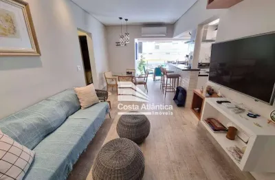 Apartamento com 2 dormitórios à venda, 80 m² por r$ 850.000,00 - pitangueiras - guarujá/sp