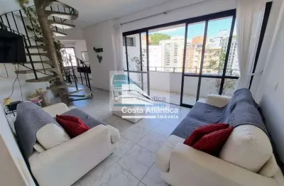 Cobertura com 4 dormitórios à venda, 300 m² por r$ 1.200.000,00 - pitangueiras - guarujá/sp